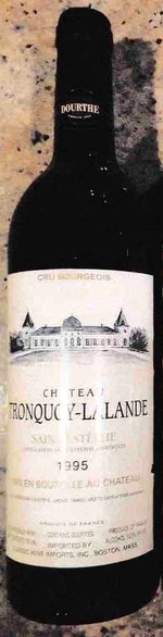 11.) Chateau Tronquoy-Lalande, Saint-Estphe, France 1995