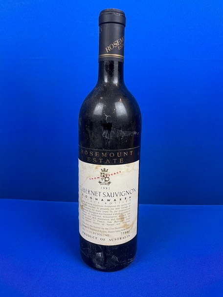 1991 Rosemount Estate Koonawarra Cabernet Bottle