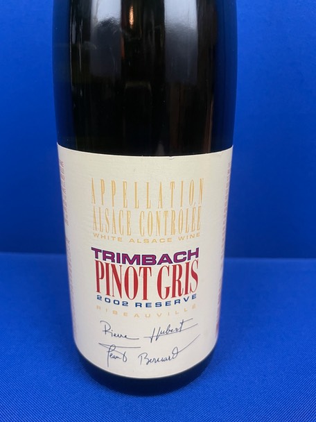 2002 Trimbach Pinot Gris Reserve Label