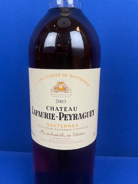 2003 Chateau Lafaurie-Peyraguey Sauternes Label