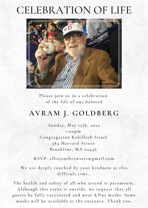 Celebration of Life Avram Goldberg
