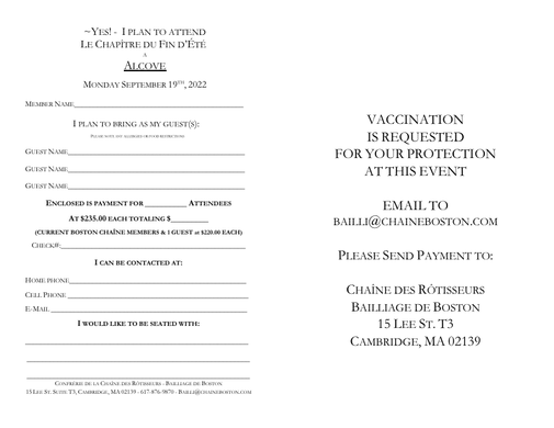 Chaine Boston Alcove September 19th, 2022 Reply Slip