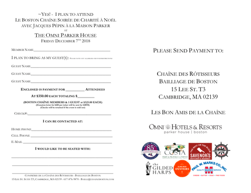 Chaine Boston Charity Noel Dec 7, 2018 Reply Slip