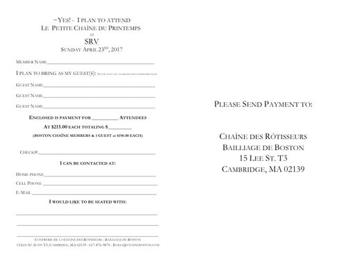 Chaine SRV Apr 23, 2017 Reply Slip