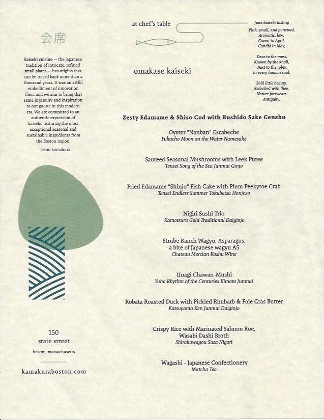 Kamakura Menu June 9, 2019