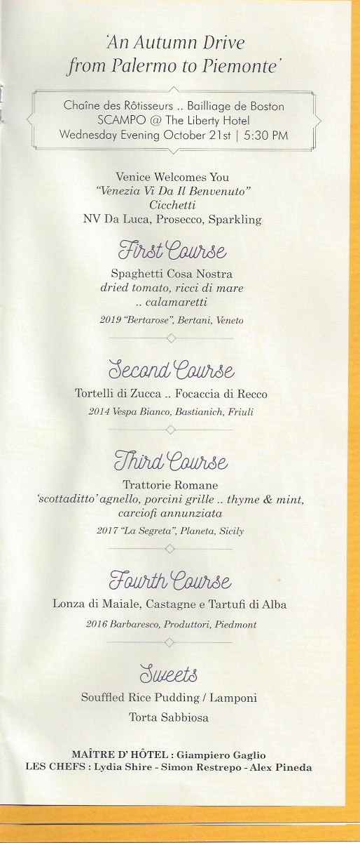 Scampo Menu